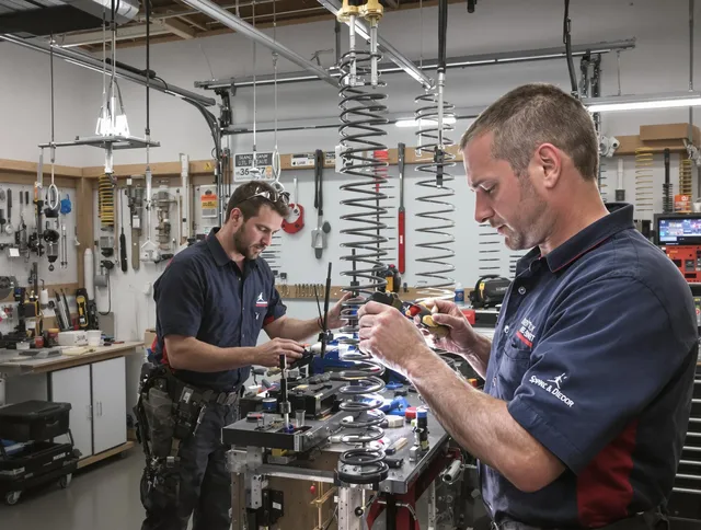 Garage door spring repair service by Lake Forest Garage Door Repair in Lake Forest